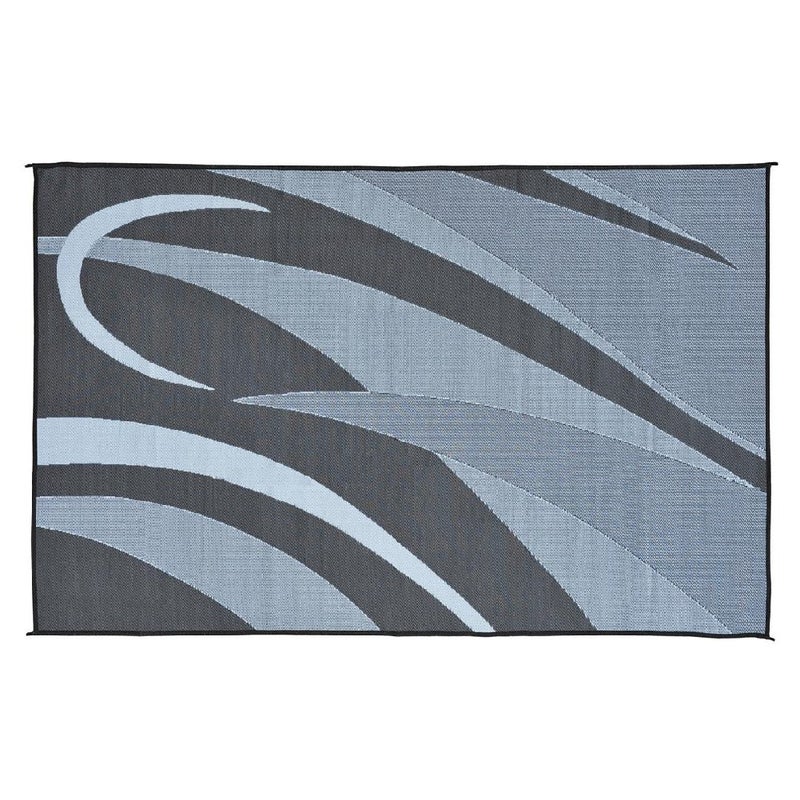 Stylish Camping GA1 Reversible Graphic Patio Mat-8' x 12', Black/Silver - Image 4